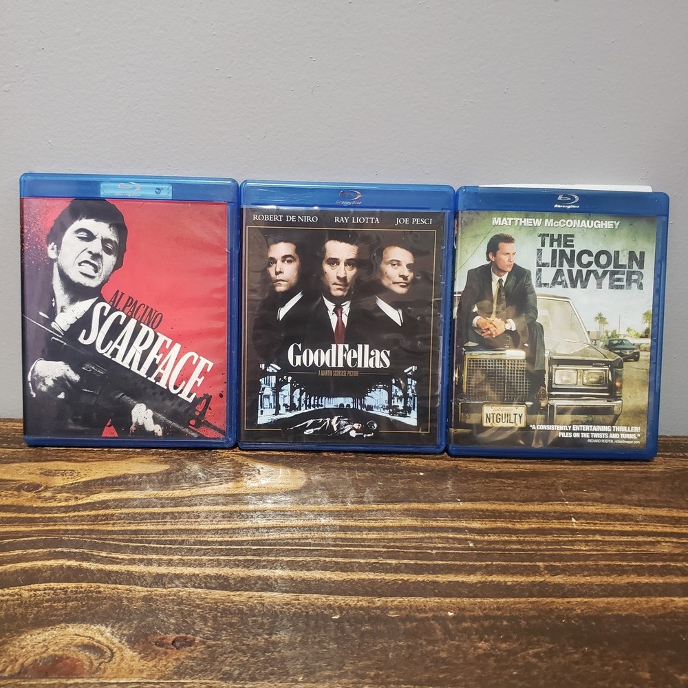 Blu-ray Lot Scarface Goodfellas Lincoln Lawyer Al Pacino De Niro Pesci Movies